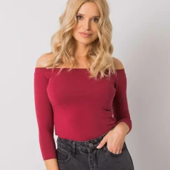 JEANS Pitkähihaiset Paidat></noscript>Basic Live Off Shoulder paita burgundi