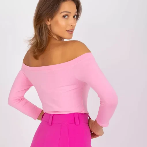 JEANS Pitkähihaiset Paidat>Basic Live Off Shoulder paita pinkki