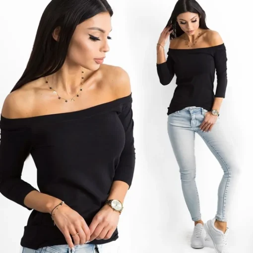 JEANS Pitkähihaiset Paidat>Basic Live Off Shoulder paita musta