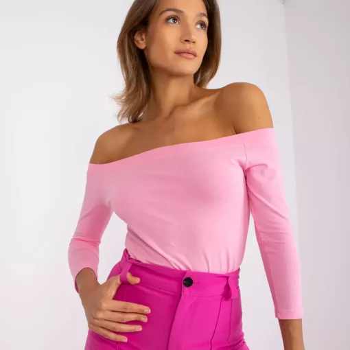 JEANS Pitkähihaiset Paidat>Basic Live Off Shoulder paita pinkki