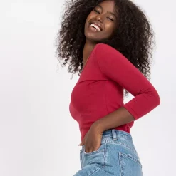JEANS Pitkähihaiset Paidat>Basic Mona paita burgundi