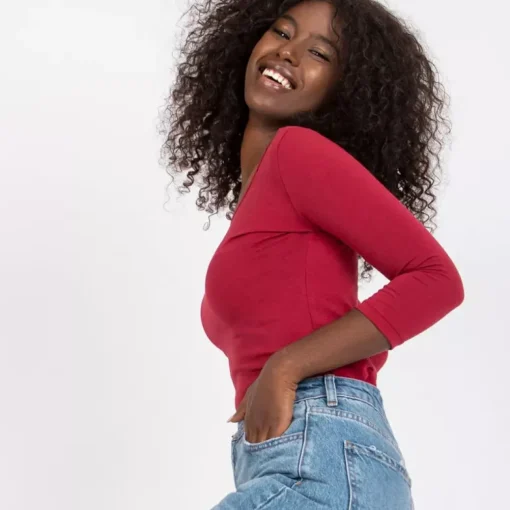 JEANS Pitkähihaiset Paidat>Basic Mona paita burgundi