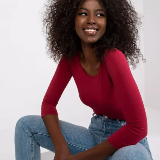 JEANS Pitkähihaiset Paidat>Basic Mona paita burgundi