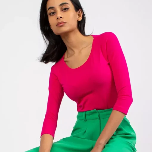 JEANS Pitkähihaiset Paidat>Basic Mona paita fuksia