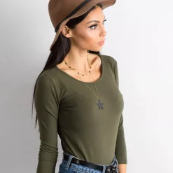 JEANS Pitkähihaiset Paidat></noscript>Basic Mona paita khaki