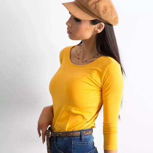 JEANS Pitkähihaiset Paidat>Basic Mona paita mustard