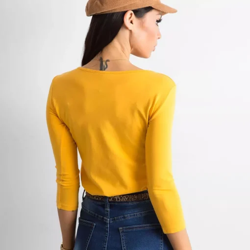 JEANS Pitkähihaiset Paidat>Basic Mona paita mustard