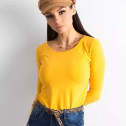 JEANS Pitkähihaiset Paidat></noscript>Basic Mona paita mustard