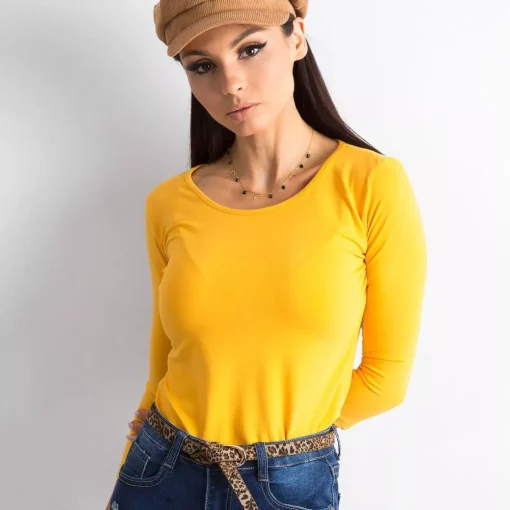 JEANS Pitkähihaiset Paidat>Basic Mona paita mustard
