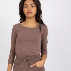 JEANS Pitkähihaiset Paidat>Basic Mona paita ruskea