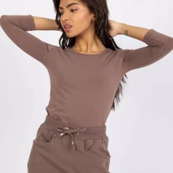 JEANS Pitkähihaiset Paidat>Basic Mona paita ruskea
