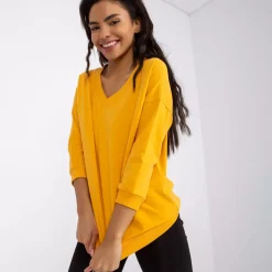 JEANS Pitkähihaiset Paidat>Basic Oliwia trikoopaita mustard