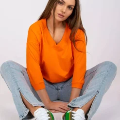 JEANS Pitkähihaiset Paidat></noscript>Basic Oliwia trikoopaita oranssi