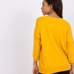 JEANS Pitkähihaiset Paidat></noscript>Basic Oliwia trikoopaita mustard