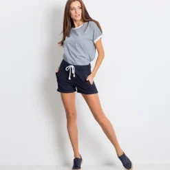 JEANS Shortsit Ja Caprit></noscript>Basic Prestige trikooshortsit tummansininen