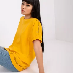JEANS Lyhythihaiset Paidat Ja Topit>Basic Raina trikoopaita mustard