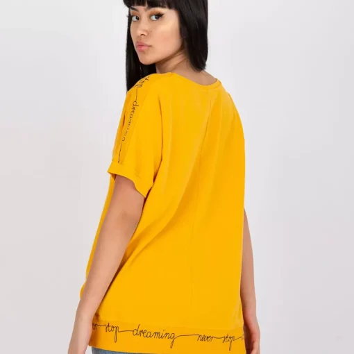 JEANS Lyhythihaiset Paidat Ja Topit>Basic Raina trikoopaita mustard