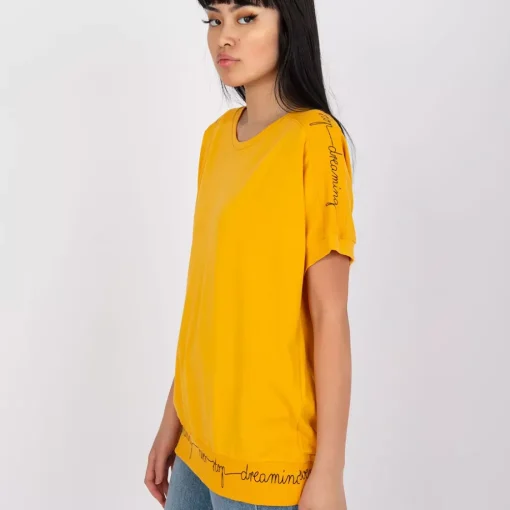 JEANS Lyhythihaiset Paidat Ja Topit>Basic Raina trikoopaita mustard