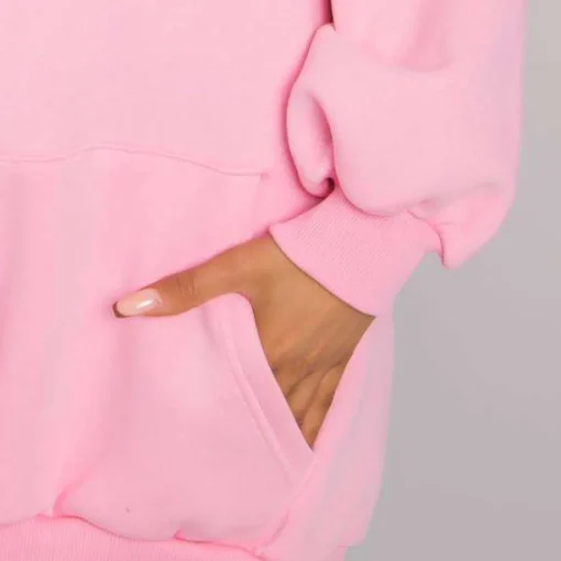 JEANS Hupparit>Basic Roselle collegehuppari pinkki