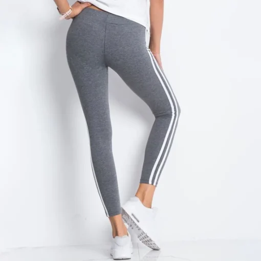 JEANS Leggingsit>Basic Stripes leggingsit meleerattu t.harmaa