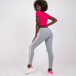 JEANS Leggingsit>Basic Stripes leggingsit meleerattu v.harmaa