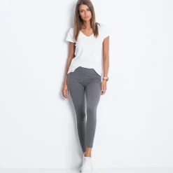 JEANS Leggingsit></noscript>Basic Stripes leggingsit meleerattu t.harmaa