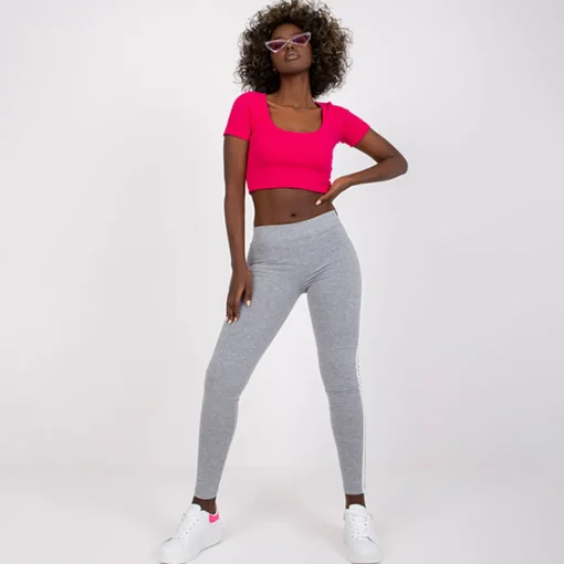JEANS Leggingsit>Basic Stripes leggingsit meleerattu v.harmaa