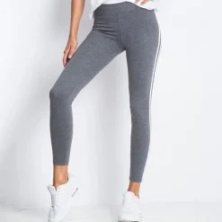 JEANS Leggingsit></noscript>Basic Stripes leggingsit meleerattu t.harmaa
