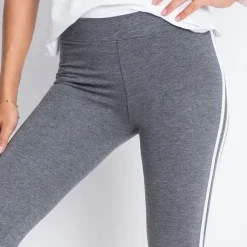 JEANS Leggingsit></noscript>Basic Stripes leggingsit meleerattu t.harmaa