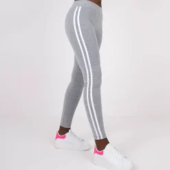 JEANS Leggingsit></noscript>Basic Stripes leggingsit meleerattu v.harmaa