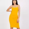 JEANS Minimekot>Basic Sycylia trikoomekko mustard