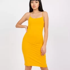 JEANS Minimekot>Basic Sycylia trikoomekko mustard