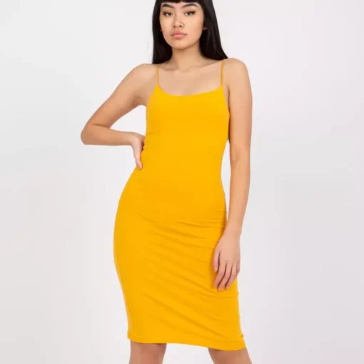 JEANS Minimekot>Basic Sycylia trikoomekko mustard