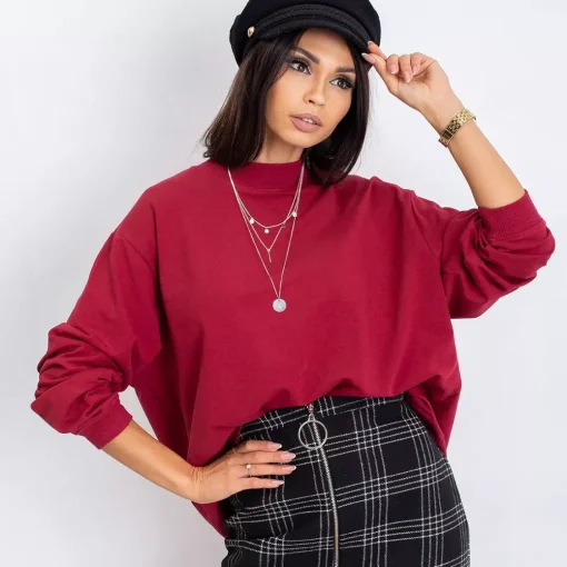 JEANS Pitkähihaiset Paidat>Basic Twist trikoopaita burgundi