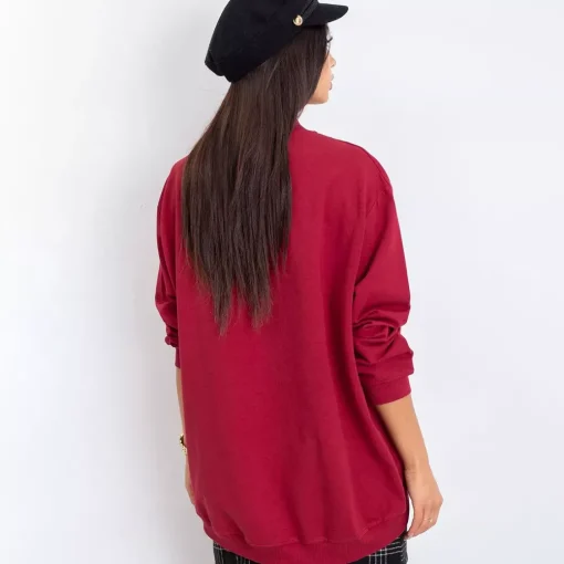 JEANS Pitkähihaiset Paidat>Basic Twist trikoopaita burgundi
