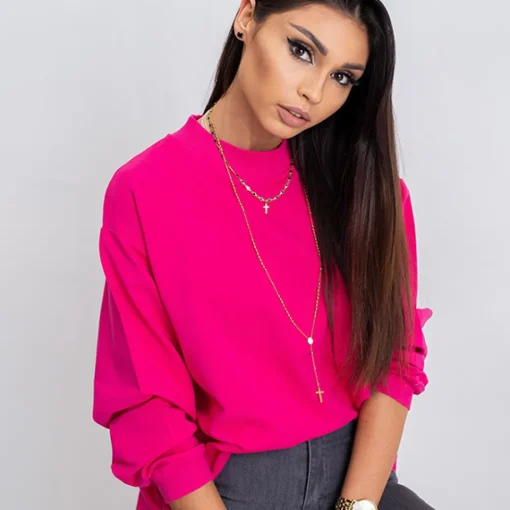 JEANS Pitkähihaiset Paidat>Basic Twist trikoopaita fuksia