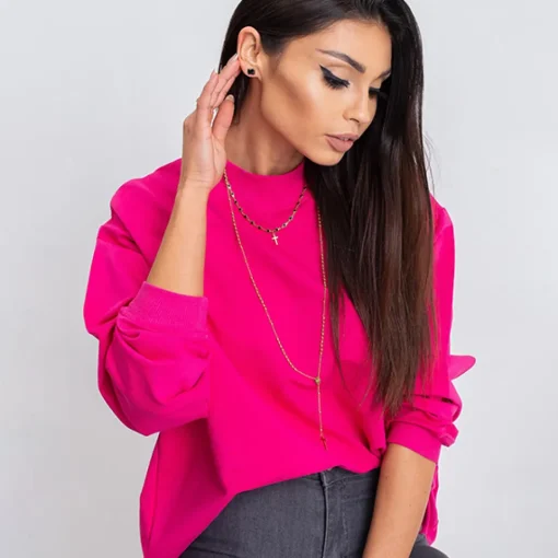 JEANS Pitkähihaiset Paidat>Basic Twist trikoopaita fuksia
