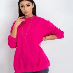 JEANS Pitkähihaiset Paidat></noscript>Basic Twist trikoopaita fuksia