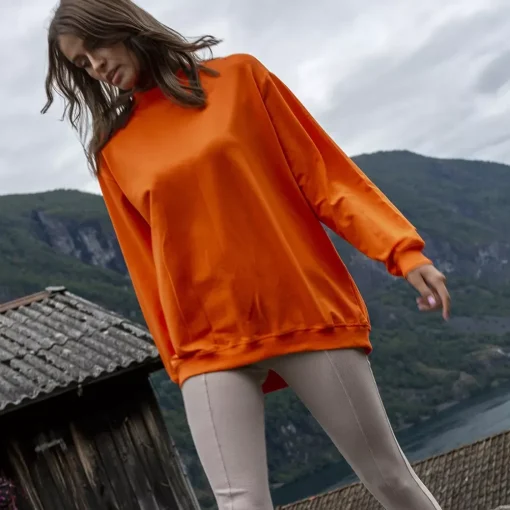 JEANS Pitkähihaiset Paidat>Basic Twist trikoopaita oranssi