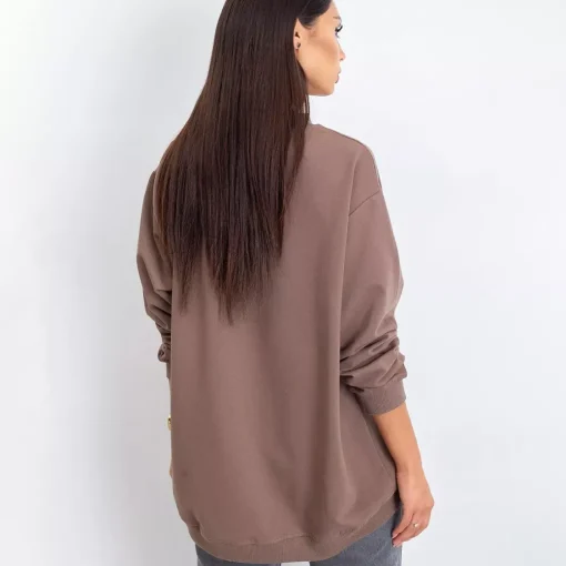 JEANS Pitkähihaiset Paidat>Basic Twist trikoopaita ruskea