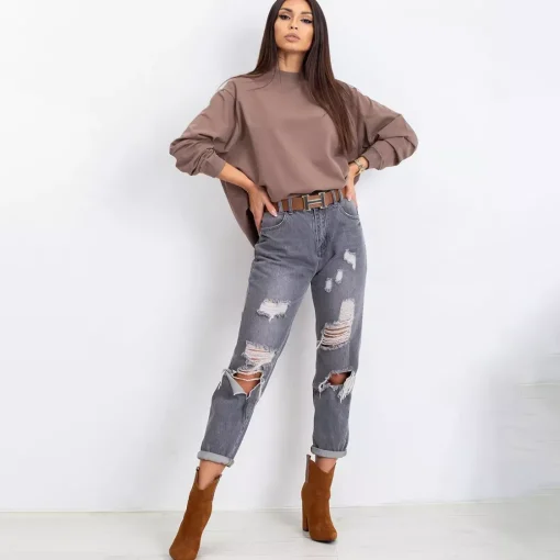 JEANS Pitkähihaiset Paidat>Basic Twist trikoopaita ruskea