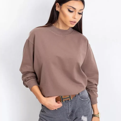 JEANS Pitkähihaiset Paidat>Basic Twist trikoopaita ruskea