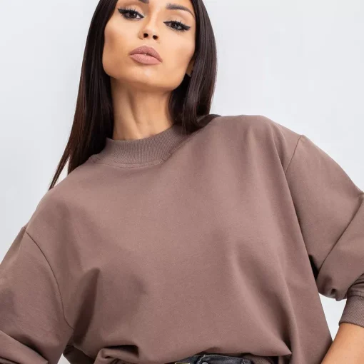JEANS Pitkähihaiset Paidat>Basic Twist trikoopaita ruskea