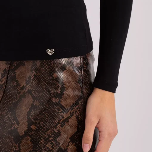 JEANS Pitkähihaiset Paidat>Basic Vivika paita musta