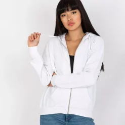 JEANS Hupparit>Basic Zip Up huppari valkoinen