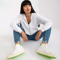 JEANS Hupparit></noscript>Basic Zip Up huppari valkoinen