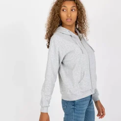JEANS Hupparit></noscript>Basic Zip Up hupparitakki vaaleanharmaa