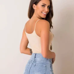 JEANS Lyhythihaiset Paidat Ja Topit>Berrak Stella trikoobody beige