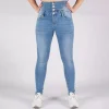 JEANS Farkut>Bestiny high waist stretchfarkut v.sininen