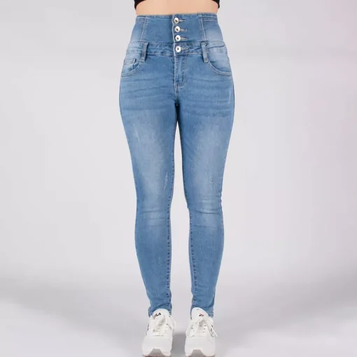 JEANS Farkut>Bestiny high waist stretchfarkut v.sininen